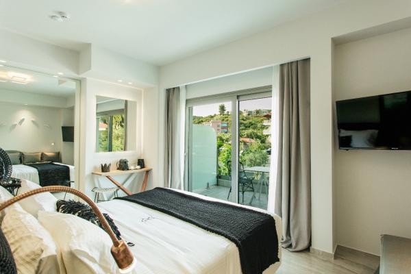 The décor of each room varies, but retains the white minimal style with little bohemian chic influences.